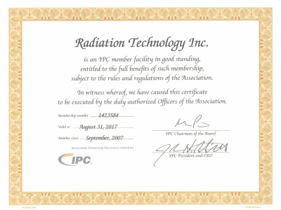 Certificate：IPC Member